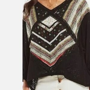 FREE PEOPLE 'Prairie Days' Boho Oversized Shirt - Size Medium